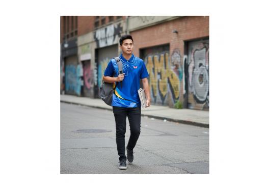 Áo bóng bàn màu xanh T4-2025