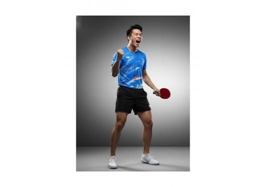 Áo bóng bàn không cổ T1-2026 màu xanh