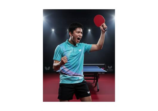 Áo bóng bàn Butterfly T12-2025 xanh lơ